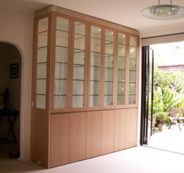 European Beech Display With Glass Shelving