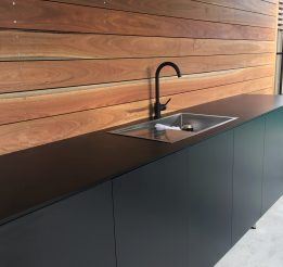 Outdoor Kitchen with 13mm Black Compaq Laminate